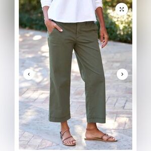 FRANK & EILEEN westport italian wide leg trouser in chino army